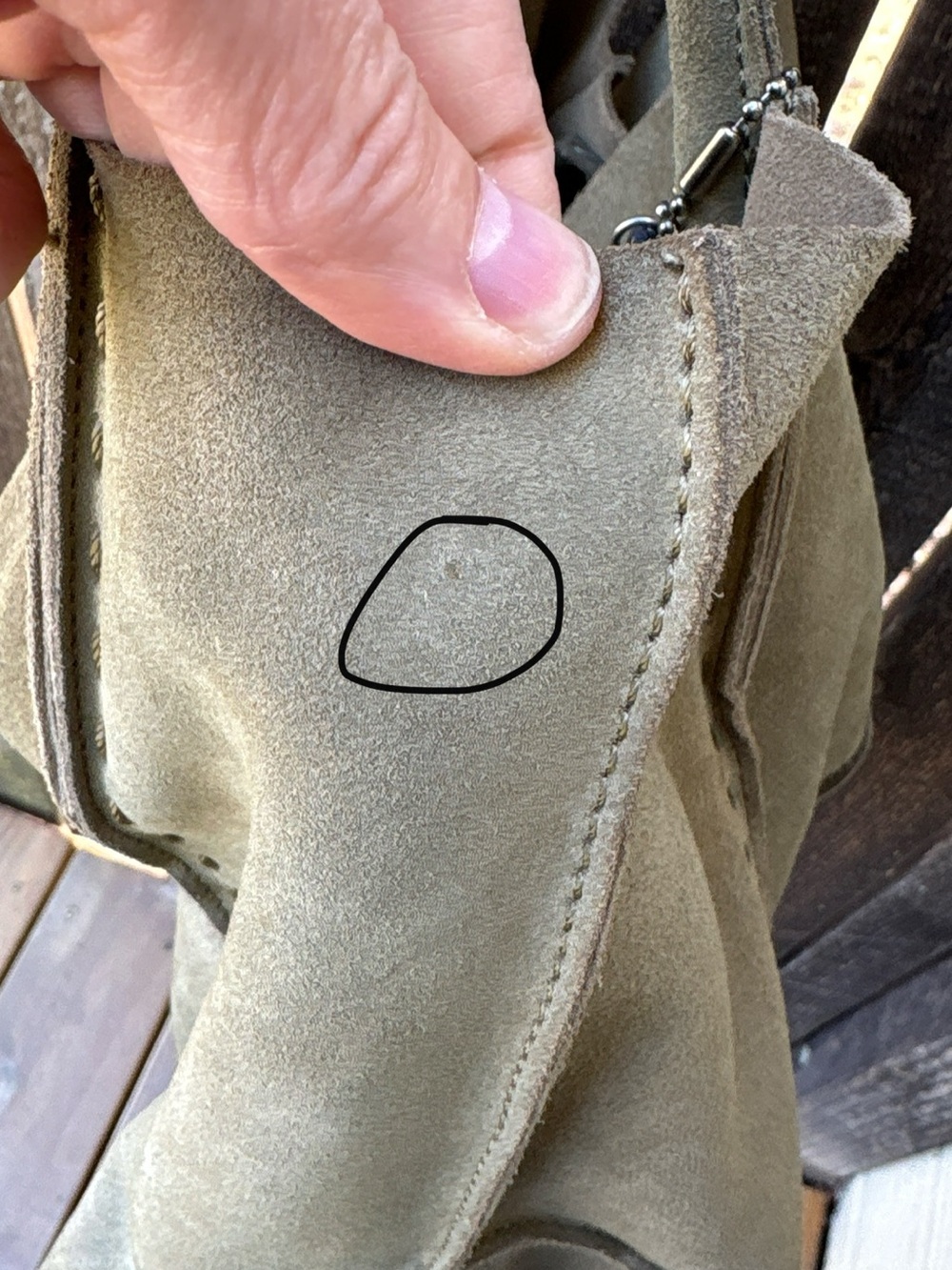 The Sak Los Feliz Moss Green Suede Leather Slouchie Hobo Bag - Picture 16 of 16